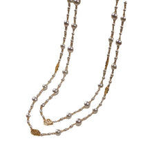 Load image into Gallery viewer, Pearl Flower Long Necklace