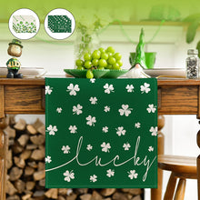 Load image into Gallery viewer, Spring Shamrock Table Runner