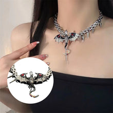 Load image into Gallery viewer, Imprisoned Flying Dragon Necklace