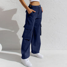 Load image into Gallery viewer, Adjustable Straight Fit Cargo Pants