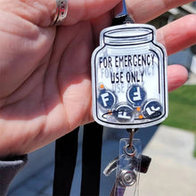 Load image into Gallery viewer, F-Bombs Shaker Badge Reel For Emergency Use