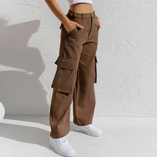 Load image into Gallery viewer, Adjustable Straight Fit Cargo Pants