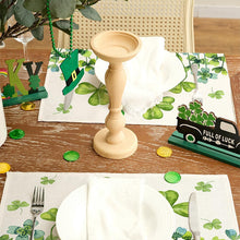 Load image into Gallery viewer, Spring Shamrock Table Runner