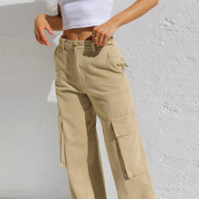 Load image into Gallery viewer, Adjustable Straight Fit Cargo Pants