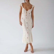 Load image into Gallery viewer, Solid Hollow Slim Dress