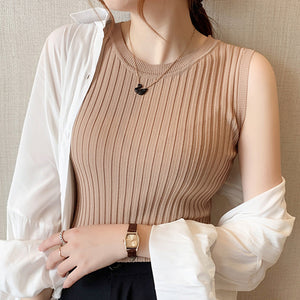 Ice Thin Knit Sleeveless Top