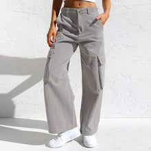 Load image into Gallery viewer, Adjustable Straight Fit Cargo Pants