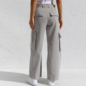 Adjustable Straight Fit Cargo Pants