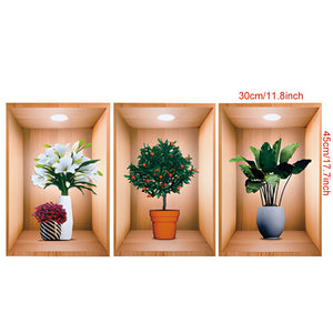 Plant And Flower 3D Effect Simulation Wall Painting