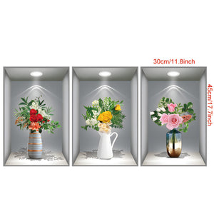 Plant And Flower 3D Effect Simulation Wall Painting