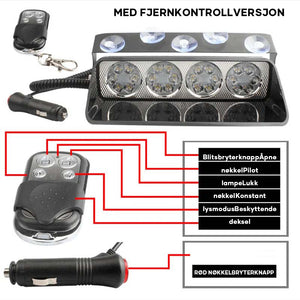 Led Car Strobe Light Bil Nødlys