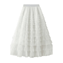 Load image into Gallery viewer, Tiered Elastic Waist Tulle Maxi Skirt