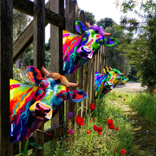 Load image into Gallery viewer, Artistic Cow Garden Ornament