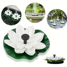 Load image into Gallery viewer, Lotus Shaped Solar Fountain Pond Decorative
