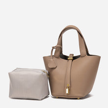 Load image into Gallery viewer, Trendy Plain Color Leather Handbag with Lock Design