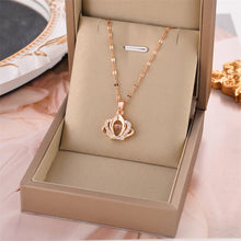 Load image into Gallery viewer, Crown Pendant Necklace