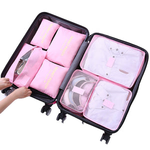 7 in 1 Foldable Travel Organizer Bag Set