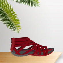 Load image into Gallery viewer, Round Toe Hollow Roman Gladiator Sandals