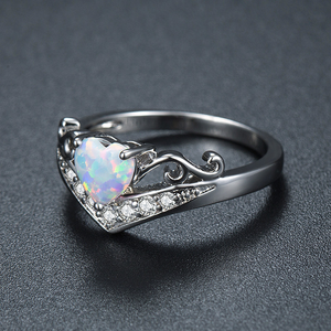 Opal Heart Ring