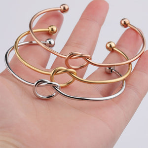 Adjustable Infinity Love Knot Bangle Bracelet