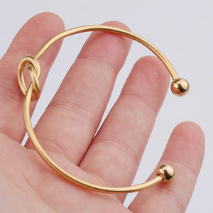 Adjustable Infinity Love Knot Bangle Bracelet