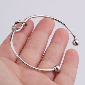 Adjustable Infinity Love Knot Bangle Bracelet