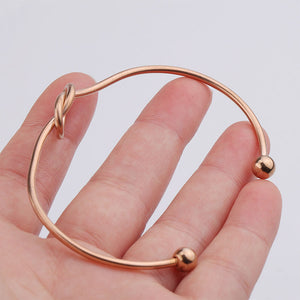 Adjustable Infinity Love Knot Bangle Bracelet