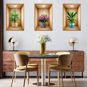 Plant And Flower 3D Effect Simulation Wall Painting