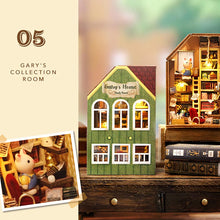 Load image into Gallery viewer, Mini Rabbit Town Wooden Doll House Kit with Furniture