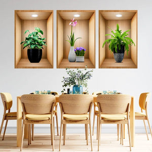 Plant And Flower 3D Effect Simulation Wall Painting