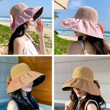 Load image into Gallery viewer, Can Store Bow Shaped Sunshade Hat