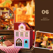 Load image into Gallery viewer, Mini Rabbit Town Wooden Doll House Kit with Furniture