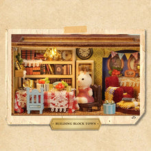 Load image into Gallery viewer, Mini Rabbit Town Wooden Doll House Kit with Furniture