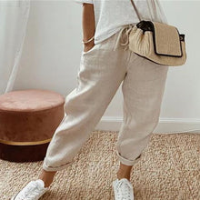 Load image into Gallery viewer, Solid Drawstring Waist Slant Pocket Pants