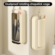 Load image into Gallery viewer, No-punch Wall-mounted Rotating Chopstick Storage Bucket