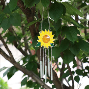 Sunflower Stained Glass Window Hanging