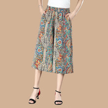 Load image into Gallery viewer, Women&#39;s High Elastic Waist Pleated Chiffon Wide Leg Culottes