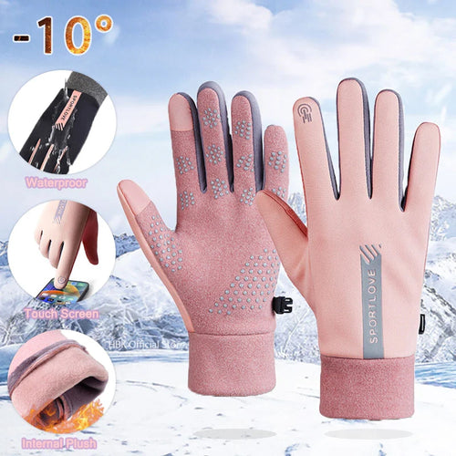 Waterproof Finger Touch Screen Non-Slip Cold Resistant Gloves