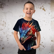 Load image into Gallery viewer, Dinosaur Print Boys Short Sleeve T-Shirt