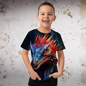 Dinosaur Print Boys Short Sleeve T-Shirt