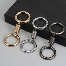 Load image into Gallery viewer, Nordic Retro Spring Double Ring Keychain