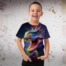 Load image into Gallery viewer, Dinosaur Print Boys Short Sleeve T-Shirt