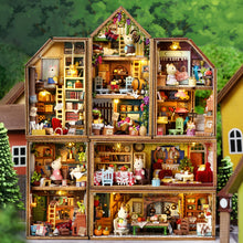 Load image into Gallery viewer, Mini Rabbit Town Wooden Doll House Kit with Furniture