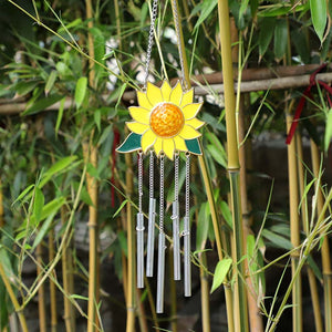 Sunflower Stained Glass Window Hanging