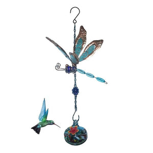 Dragonfly Wind Chimes Glass Bird Feeders