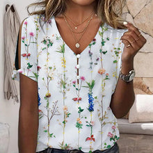 Load image into Gallery viewer, Casual Floral Print Blouse