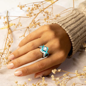 Turquoise Ocean Wave Ring
