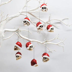 Mini Skeleton with Christmas Hat