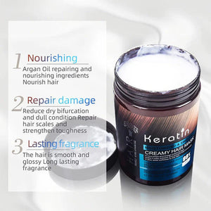 Unisex Keratin Hair Repair Mask Instant Shiny Hair