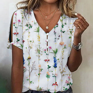 Casual Floral Print Blouse